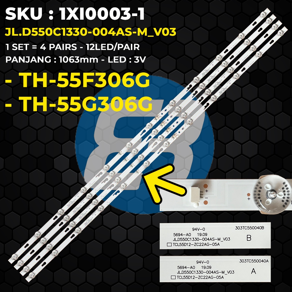 Backlight TV PANASONIC 55 Inch TH-55F306G TH-55G306G JL.D550C1330-004AS-M_V03