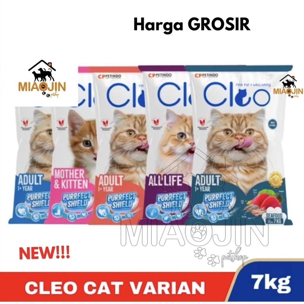 CLEO Adult & Kitten 7kg - MURAH Makanan Anak Kucing Dewasa Kering Dry Pelet Persian Persia