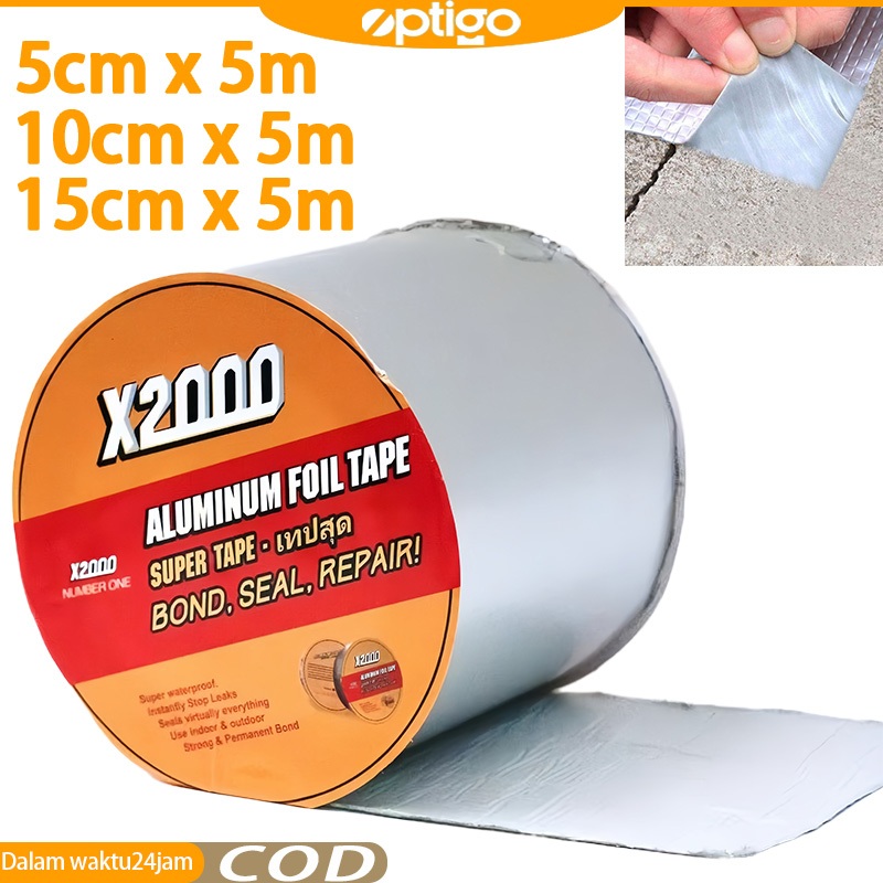 Super tape X2000 3 ukuran, lakban anti bacor X2000, aluminium foil tape super lengket dan super wate