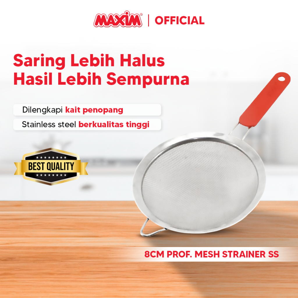 Maxim Tools Professional Mesh Strainer 8cm - Saringan Stainless Steel