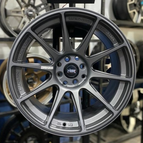 Velg Hsr Shinjuku  Ring 16  lebar 7/8 pcd 4x100 / 114  Velg Modelan Palang Celong Lebar Belang