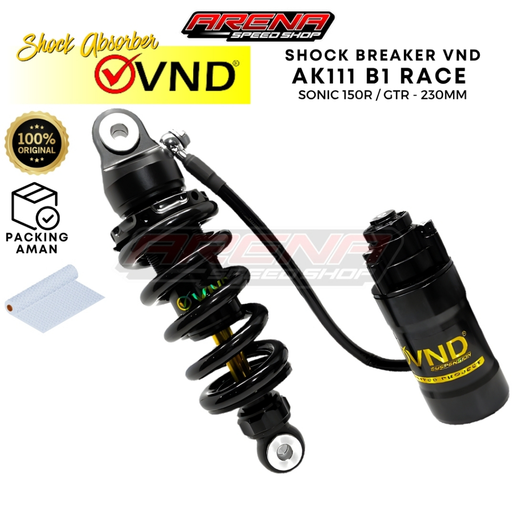 VND Racing Mono Shock AK111 B1 Race 230mm - Shock Tabung Pisah Sonic 150R GTR Original VND
