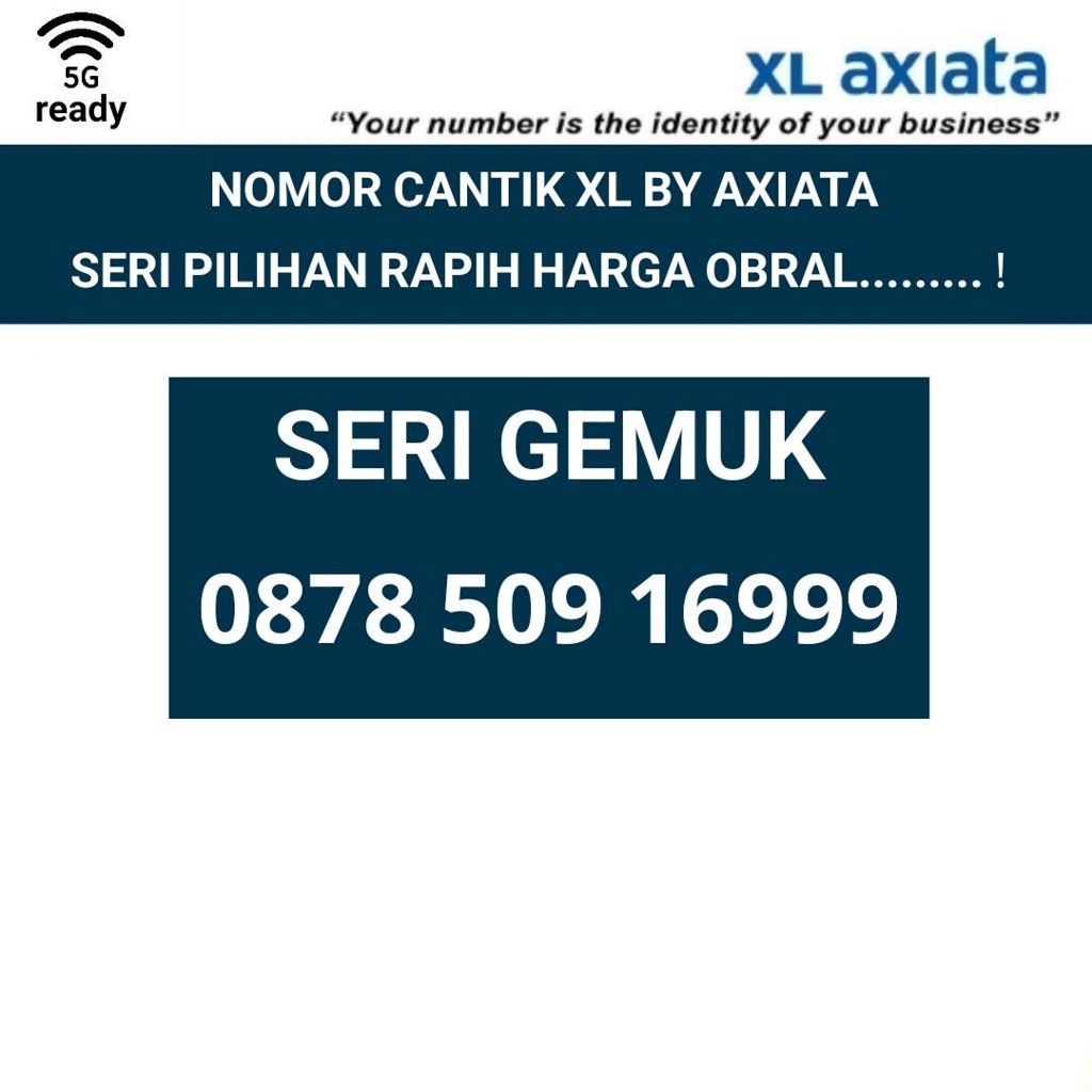 Nomer cantik XL axiata 4G ready kartu perdana seri triple 000 ribuan