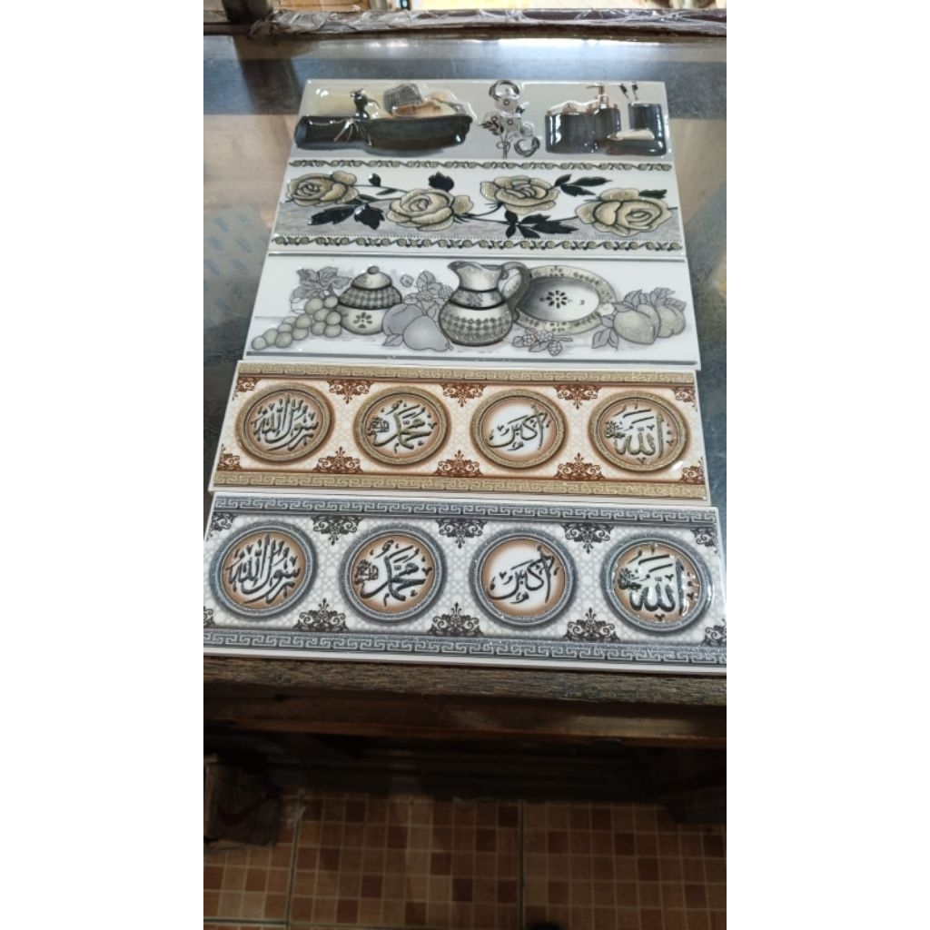 LIS KERAMIK 8x25-LIST KERAMIK 8x25 MOTIF MASJID