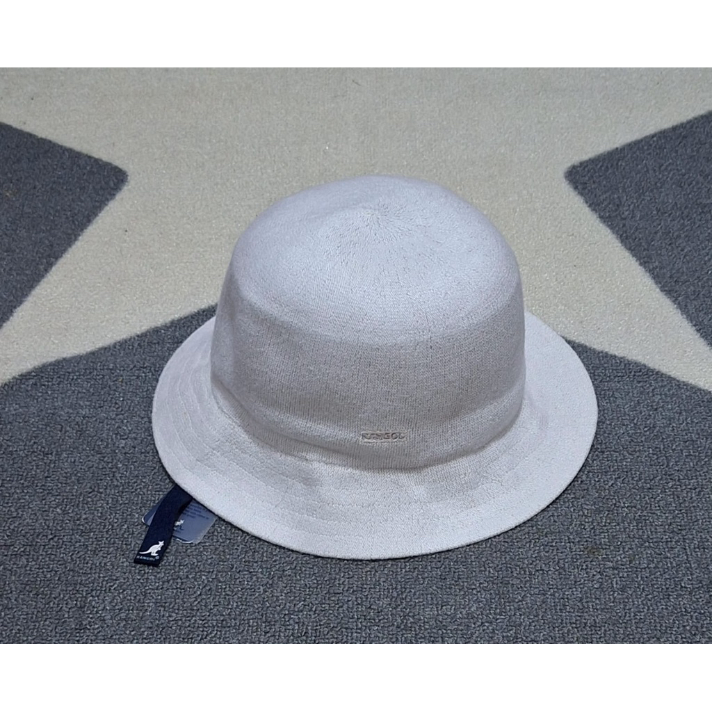 Topi fedora bucket hat putih white kang*l bamboo arnold triby preloved 2nd seken sekon secon pl beka