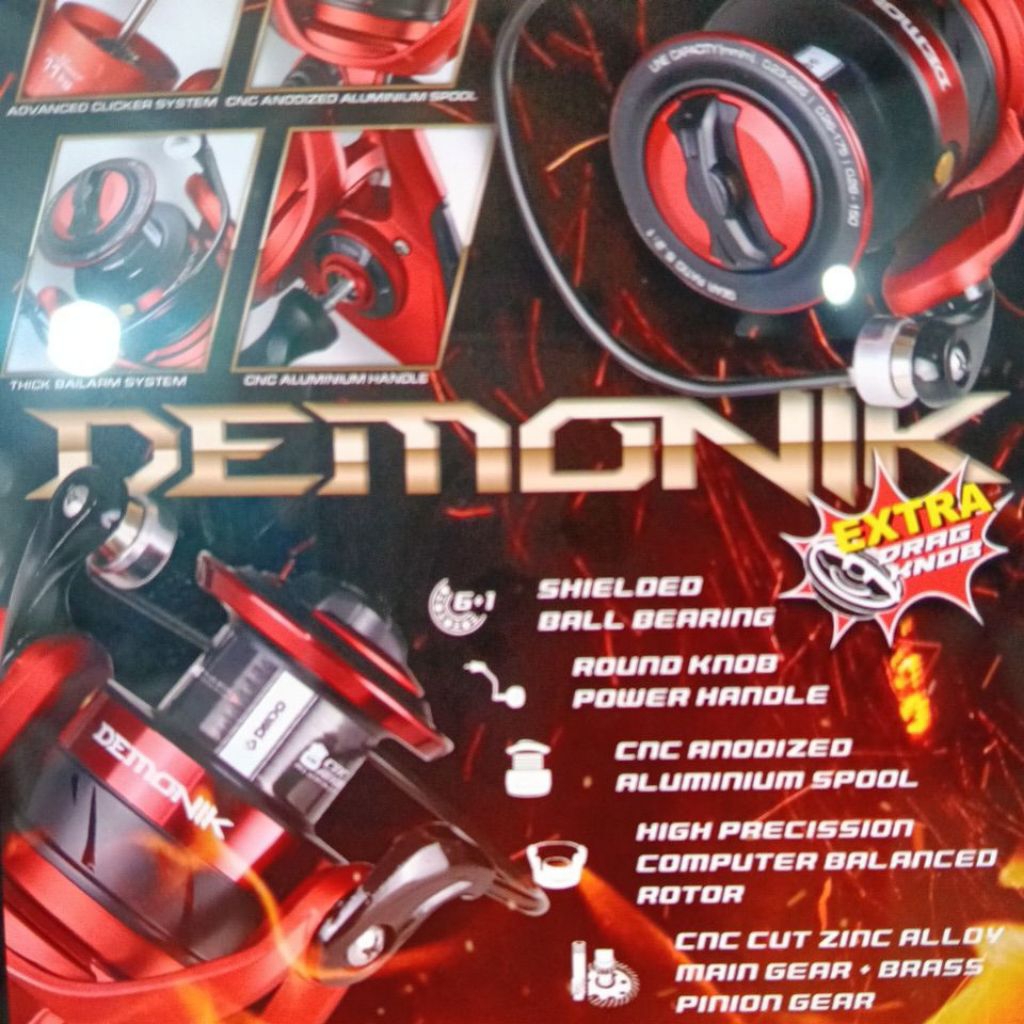 REEL PANCING DAIDO DEMONIK MAGMA  ukuran 1000 sampai 6000 POWER HANDLE HANDEL