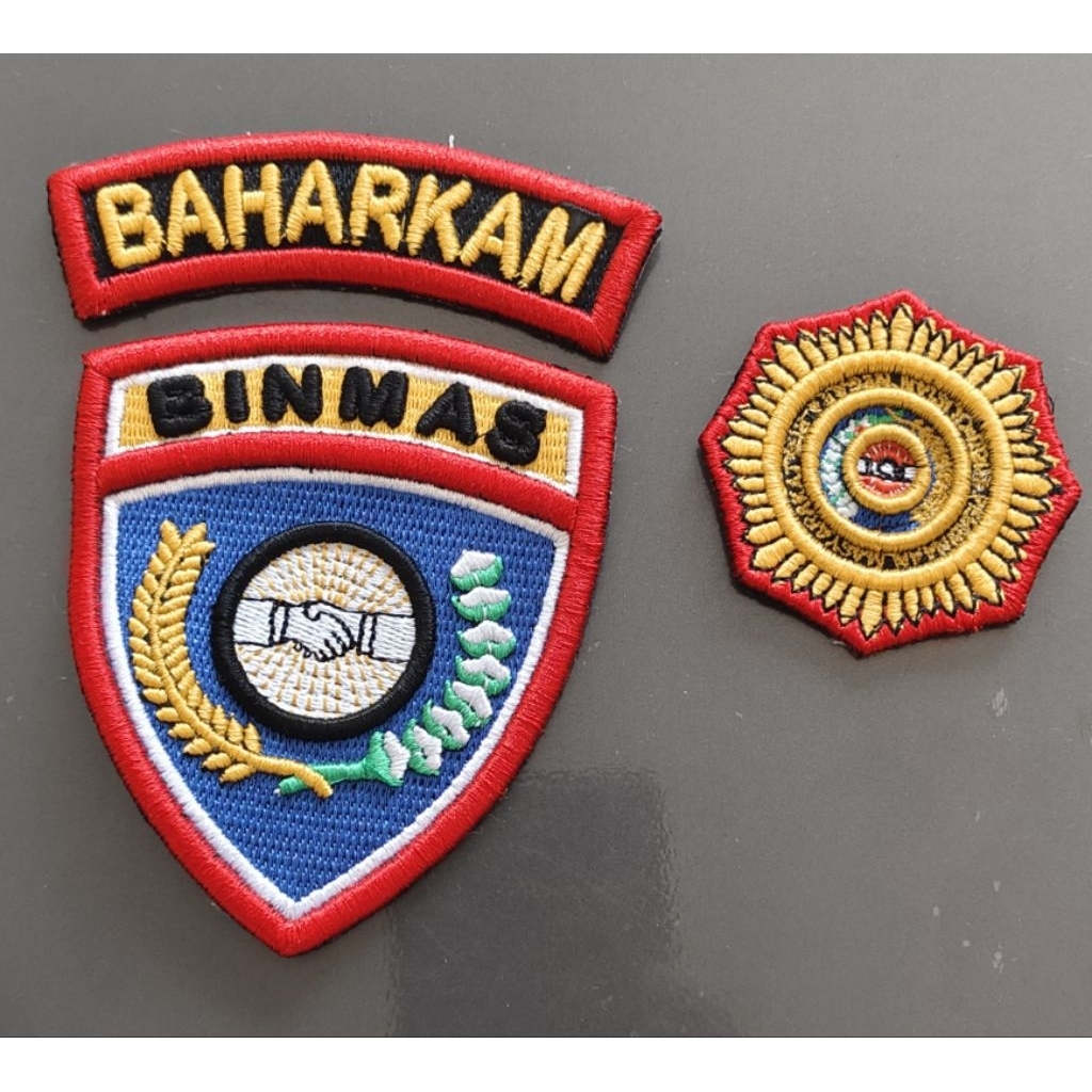 Atribut Polri Logo Binmas Bordir timbul