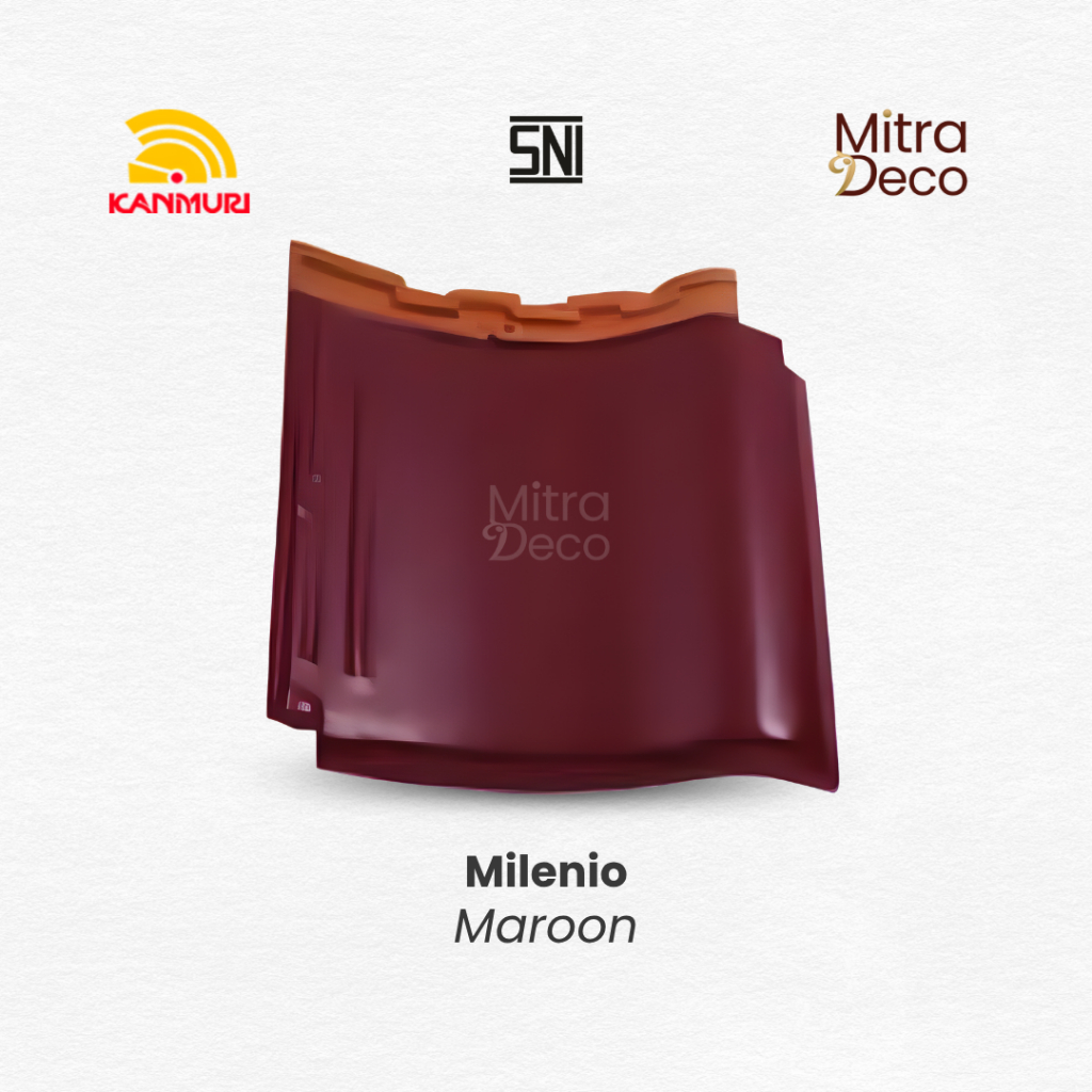 KANMURI Genteng Keramik Milenio Maroon KW 1