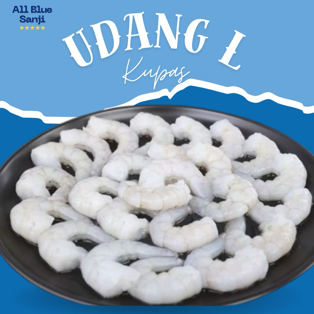 Udang Kupas size L - Udang Kupas Frozen Seafood - Udang Kupas Bersih Premium