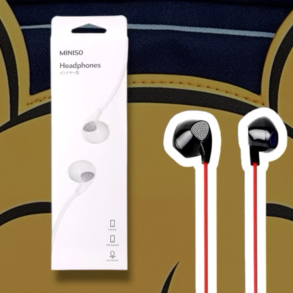 MINISO CLASSIC IN EAR HEADSET WIRED U1 WHITE HEADSET KABEL PUTIH