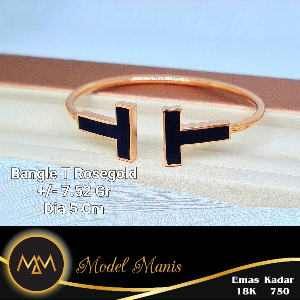Model Manis Gold - Gelang Tinju T Italy AU Rosegold - Emas 18k 750