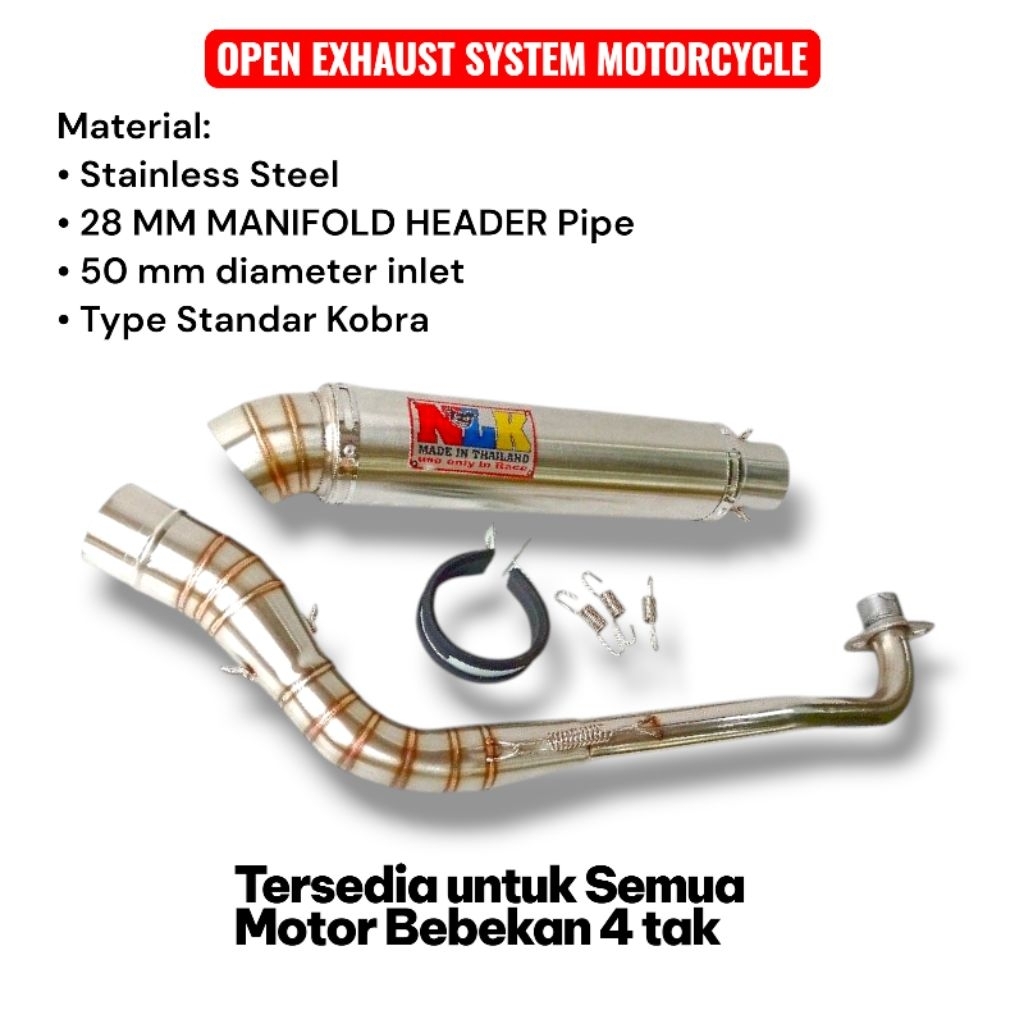 Knalpot NLK PNP motor Jupiter z Supra Vega Smash Shogun Kharisma