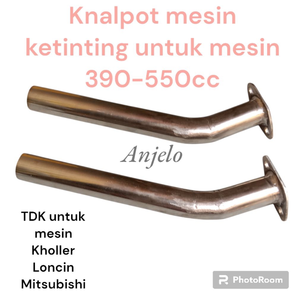 kenalpot stainlees mesin ketinting Gx390-500cc
