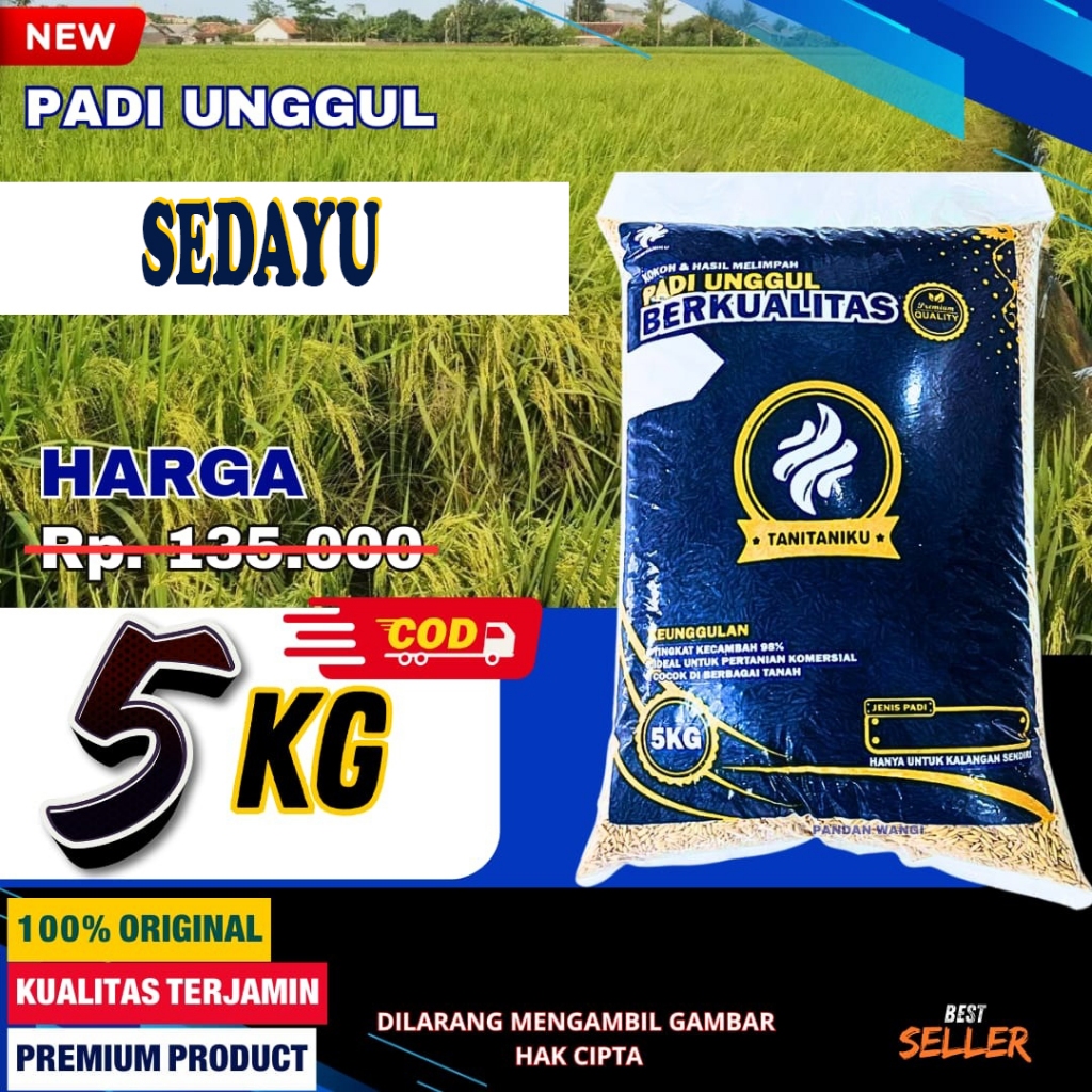 Benih Padi Sedayu Kemasan 5kg