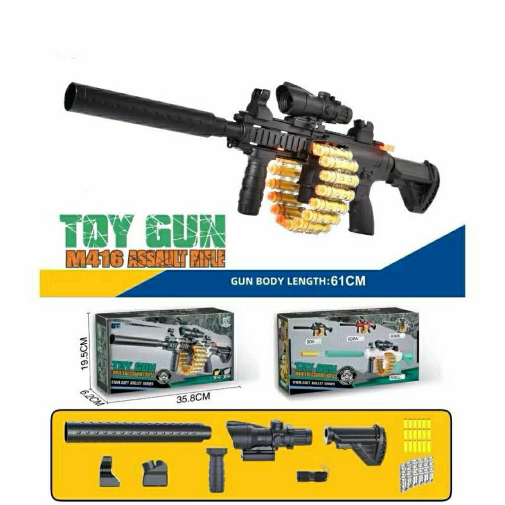 Mirza toys mainan anak toy gun  M416 ASSAULT RIFLE