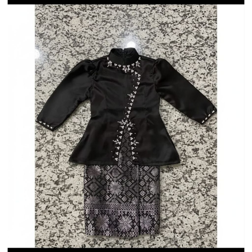 ONE.SET SYAKILA BAJU KURUNG ANAK MELAYU ROK SONGKET SATIN l