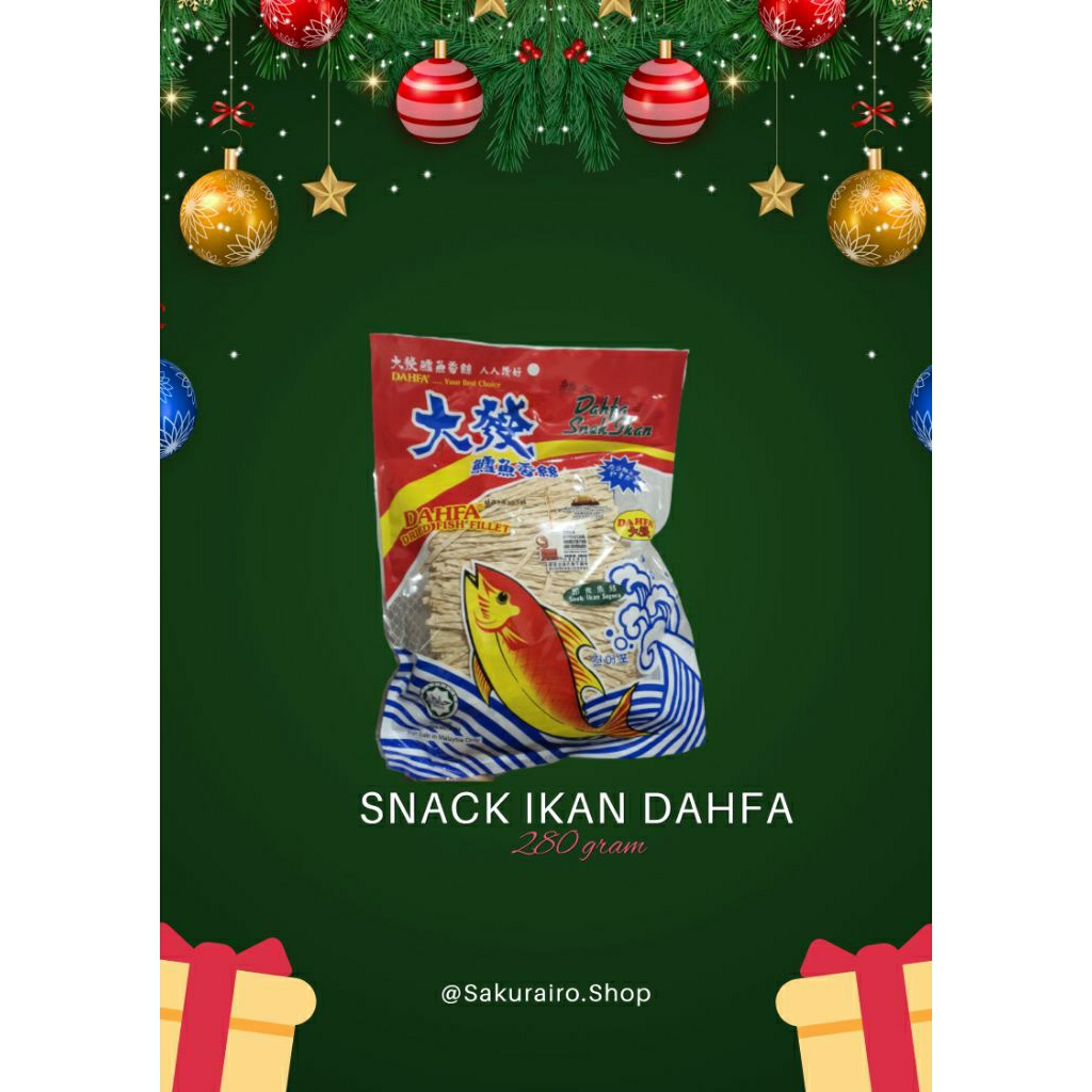 SNACK IKAN DAHFA  UKURAN 280GRAM|DAHFA DRIED FISH FILLED