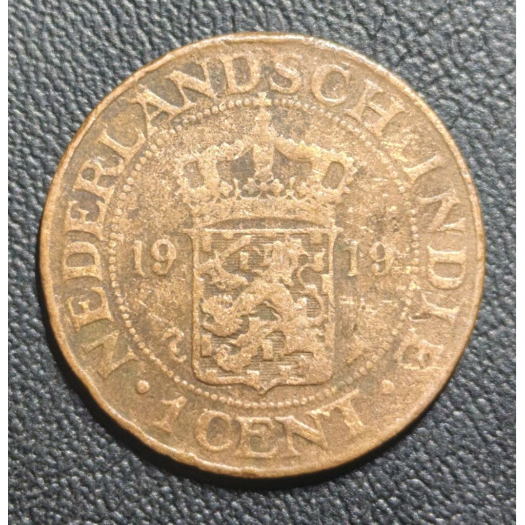 Koin Kuno Nederland indie 1 cent buntu Tahun 1919