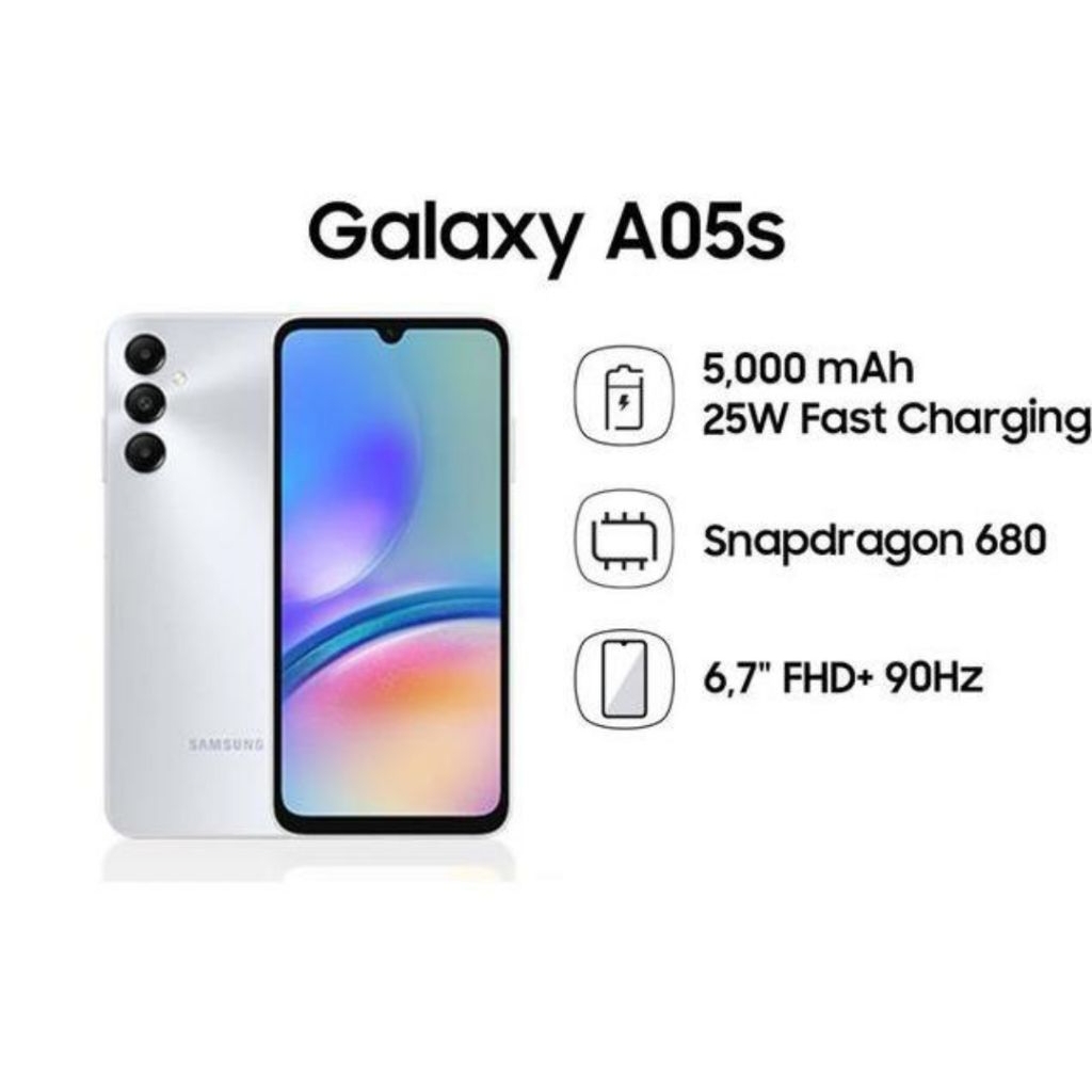 HP SAMSUNG GALAXY A05S 6/128 GB - SAMSUNG A05S RAM 6GB ROM 128GB GARANSI RESMI