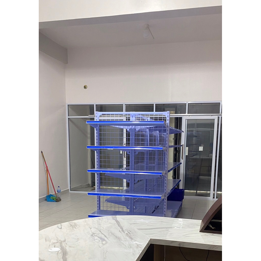 rak susun / gondola minimarket swalayan bekas murah