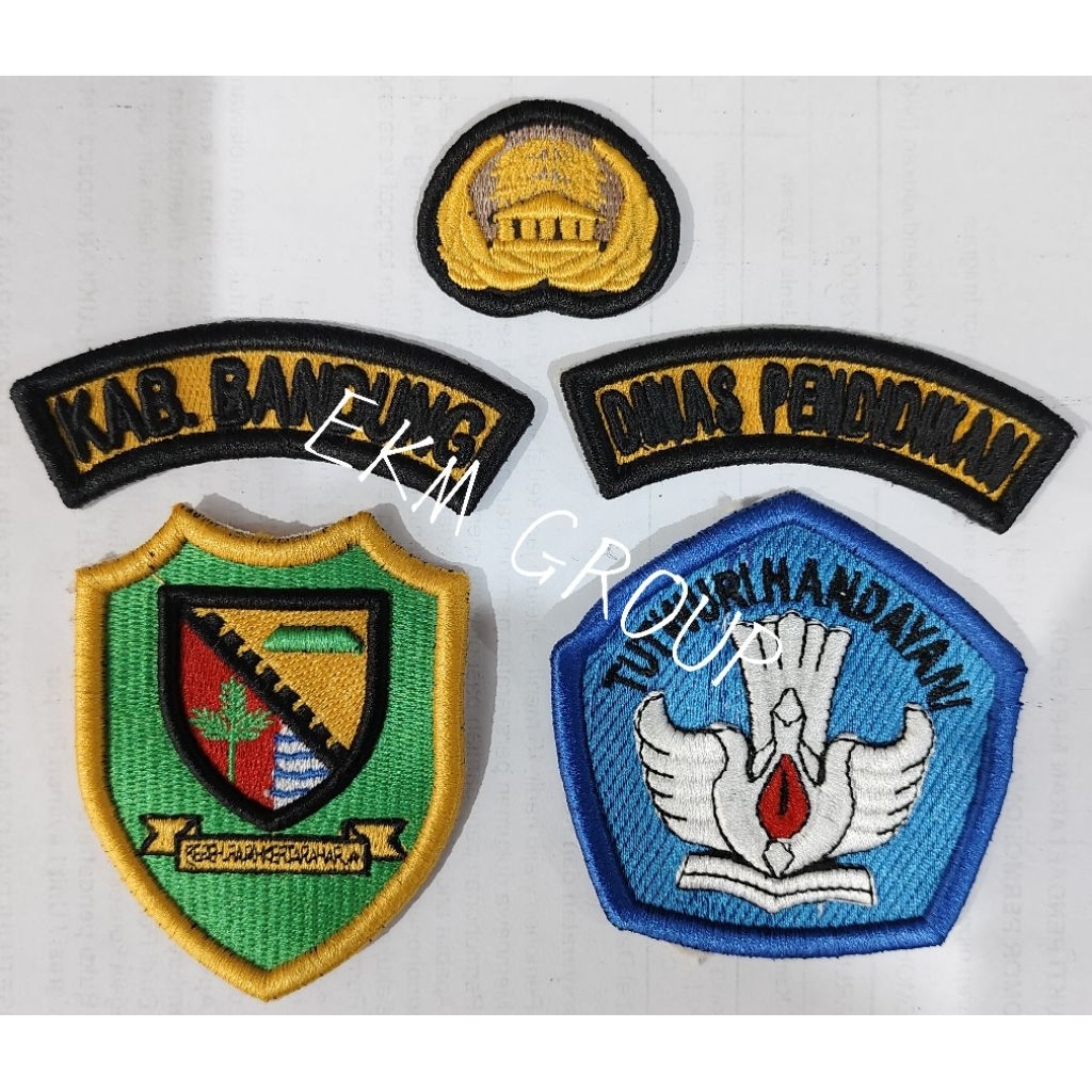 Atribut Dinas pendidikan Bordir timbul