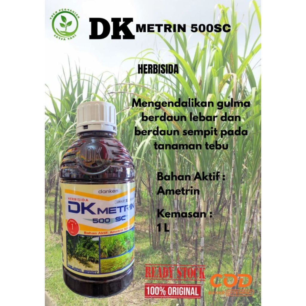 Herbisida DK Metrin 500 SC  1 liter Herbisida Selektif Tanaman Tebu