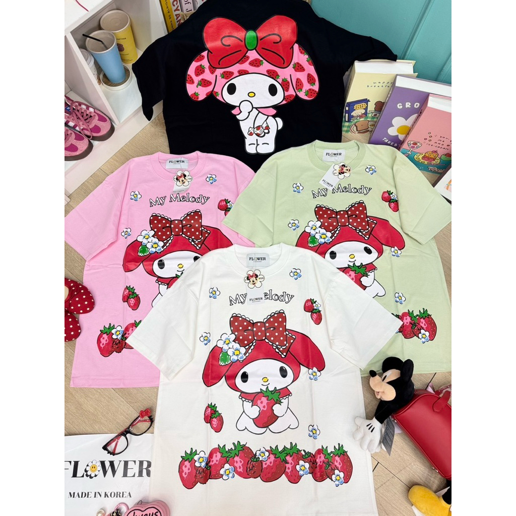 kaos kuromi flower bkk