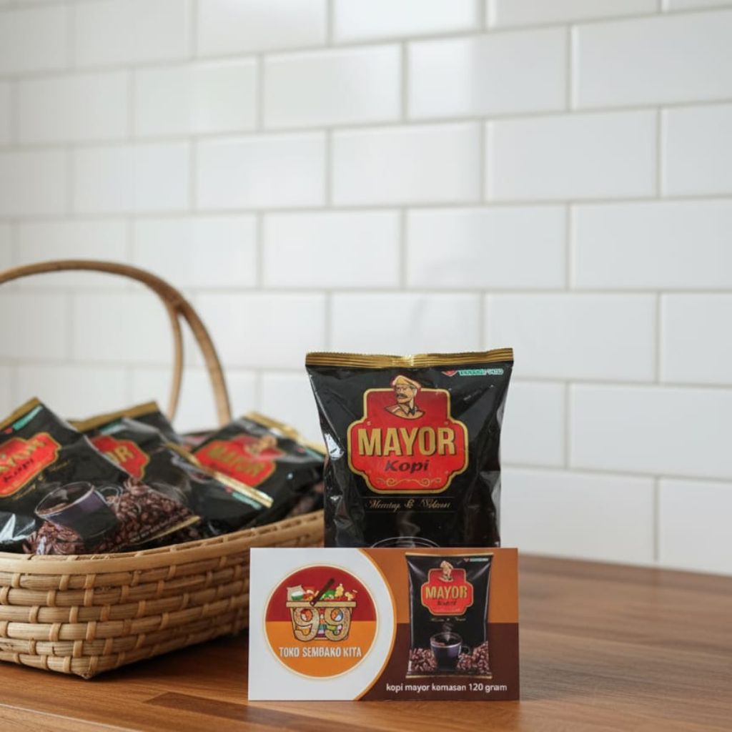 Mayor Kopi Bubuk Hitam Kemasan 120gr