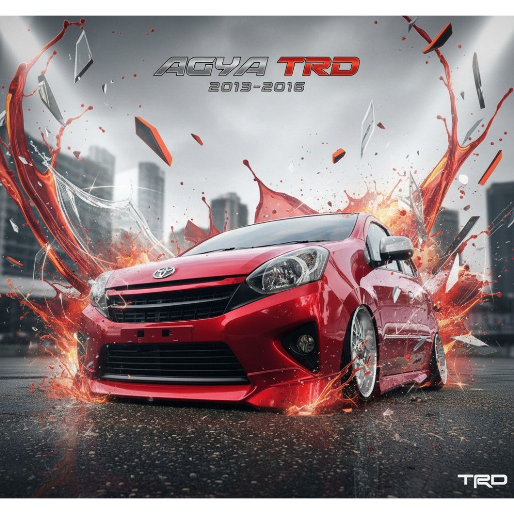 BODYKIT AGYA TRD 2013 2014 2015 2016 BODY KIT TOYOTA AGYA TRD