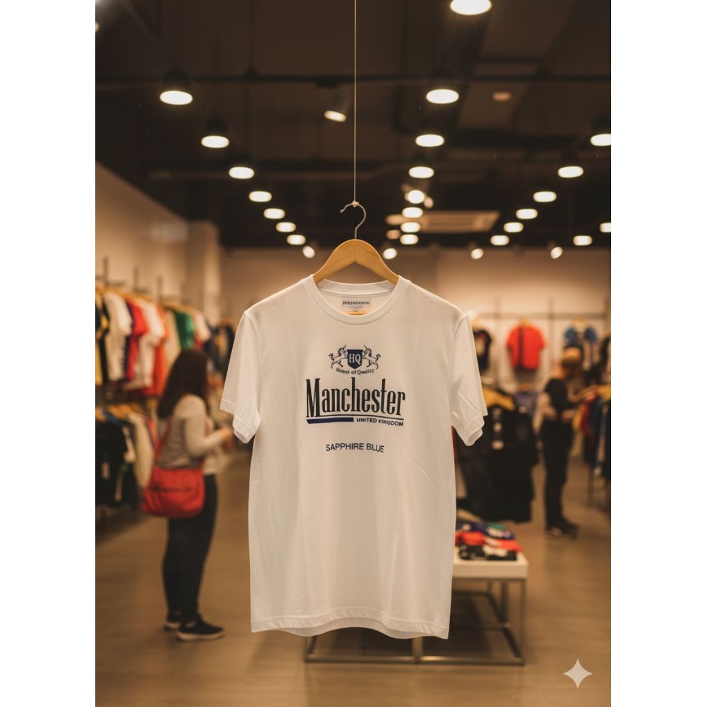 Kaos / Tshirt khusus Pria Manchester putih