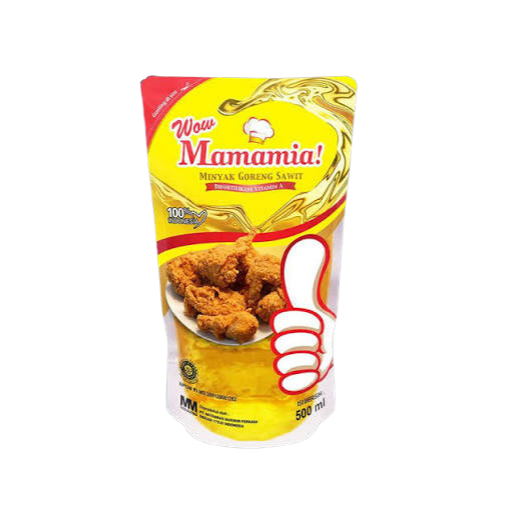 Minyak Goreng Mamamia 500ml Pouch – Jernih, Tahan Panas, Halal & Ekonomis