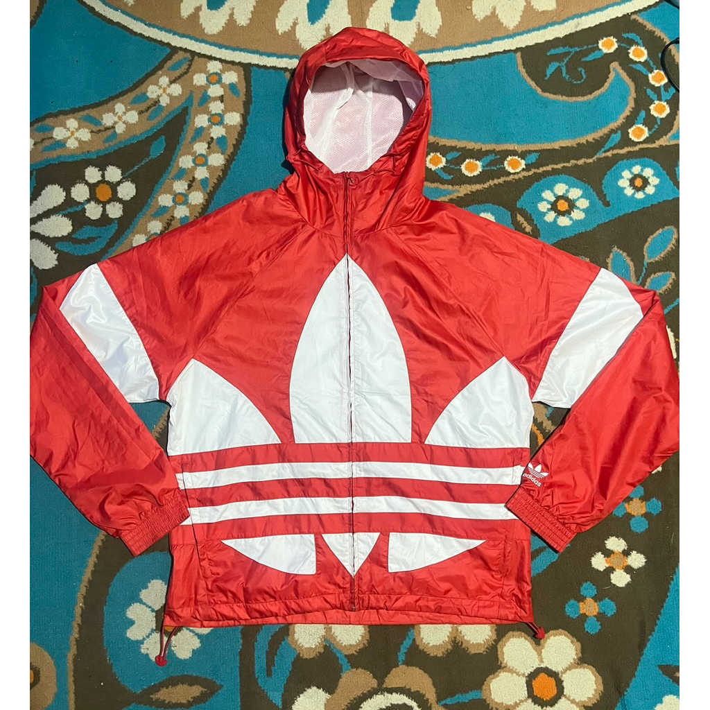 adidas big logo windbreaker