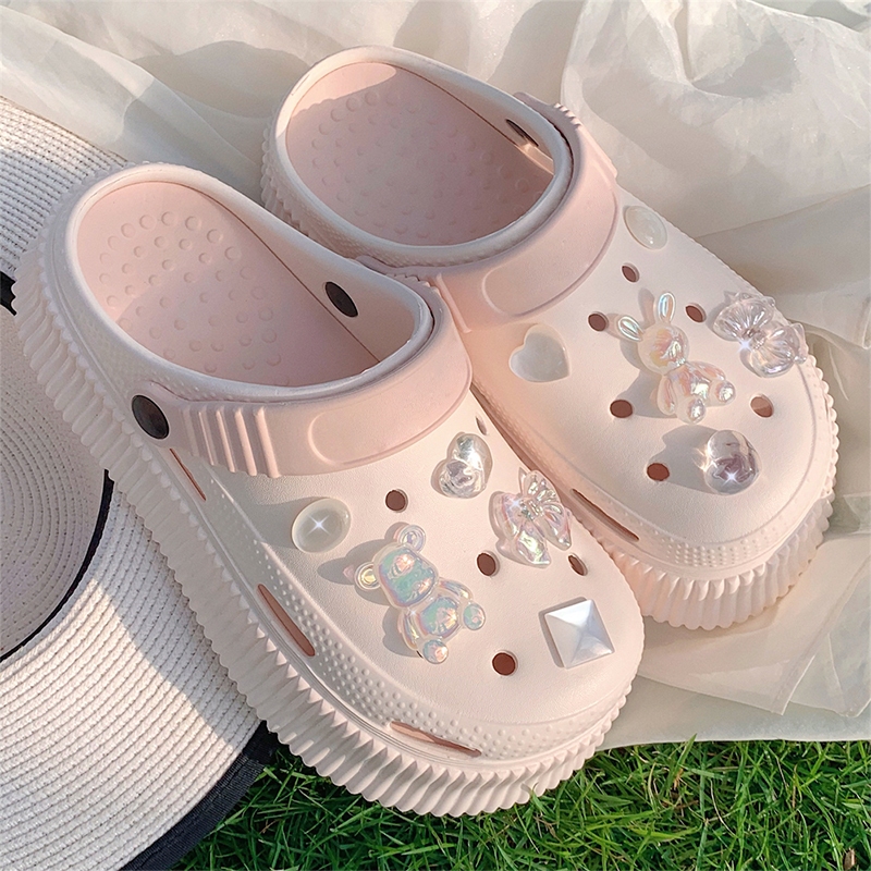 Sandal Pantai Wanita Sandal EVA Tebal Anti-Selip Dalam Ruangan 5CM Sandal Pantai Wanita