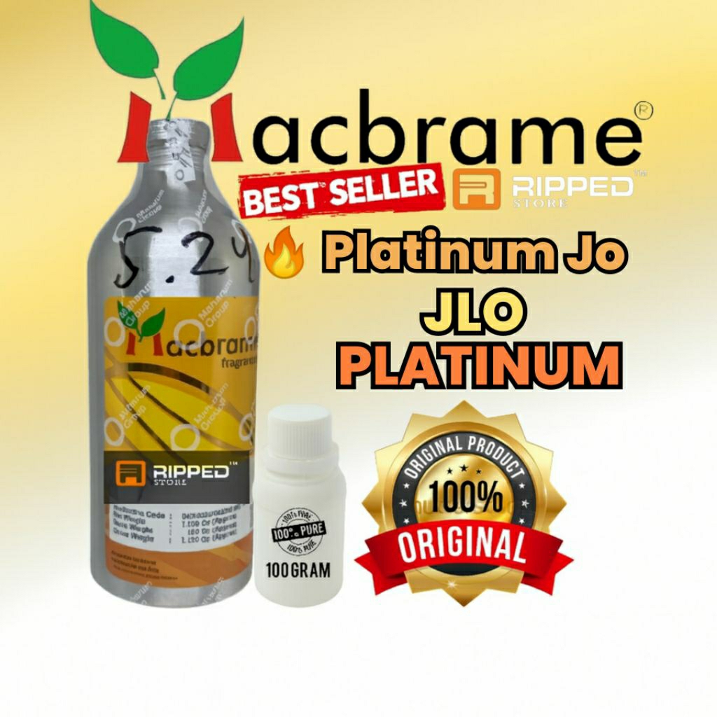 100ML BIBIT PARFUM MURNI JLO PLATINUM BY MACBRAME ORIGINAL