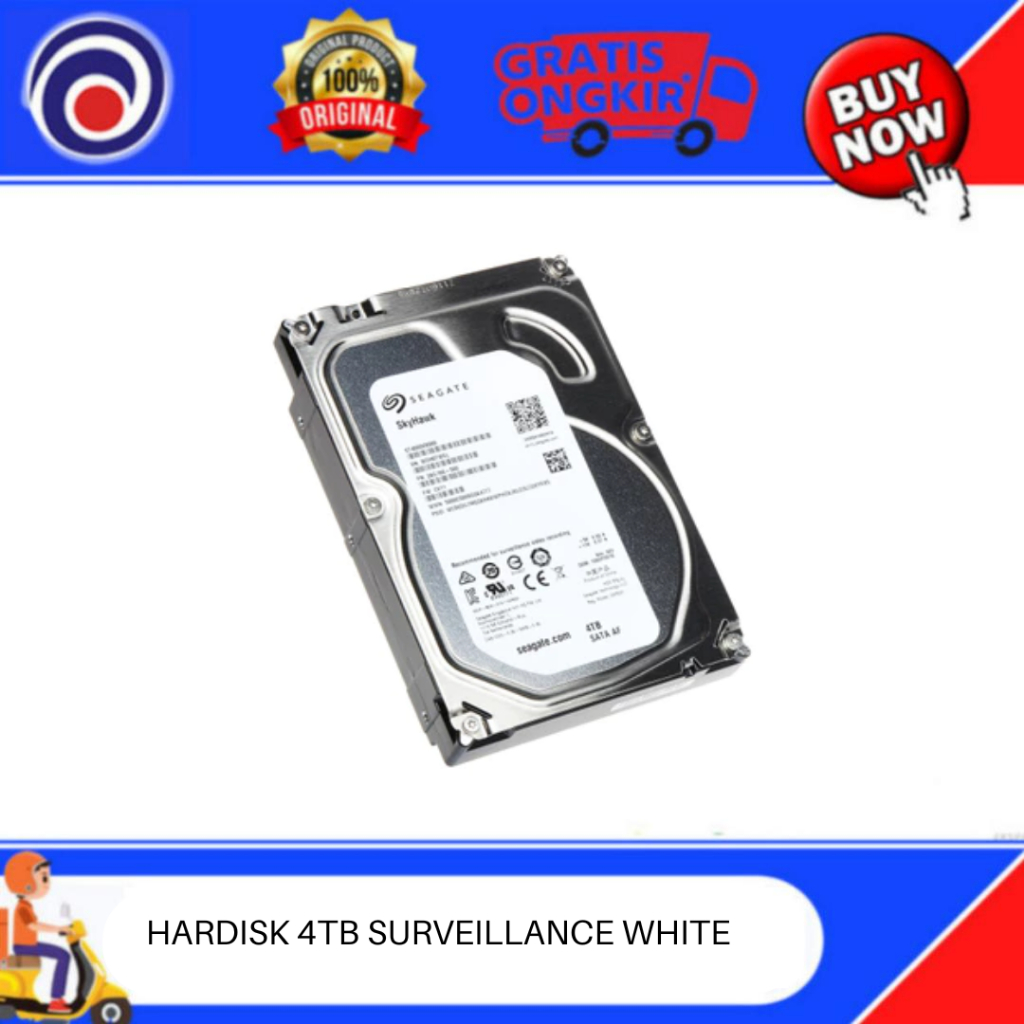 HARDISK 4TB SURVEILLANCE WHITE