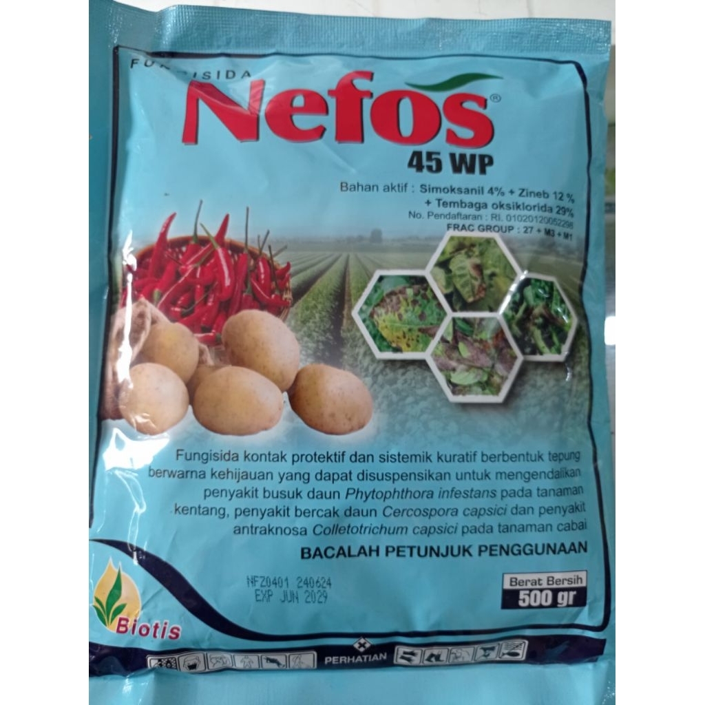 Fungisida Nefos 45WP 500 gram