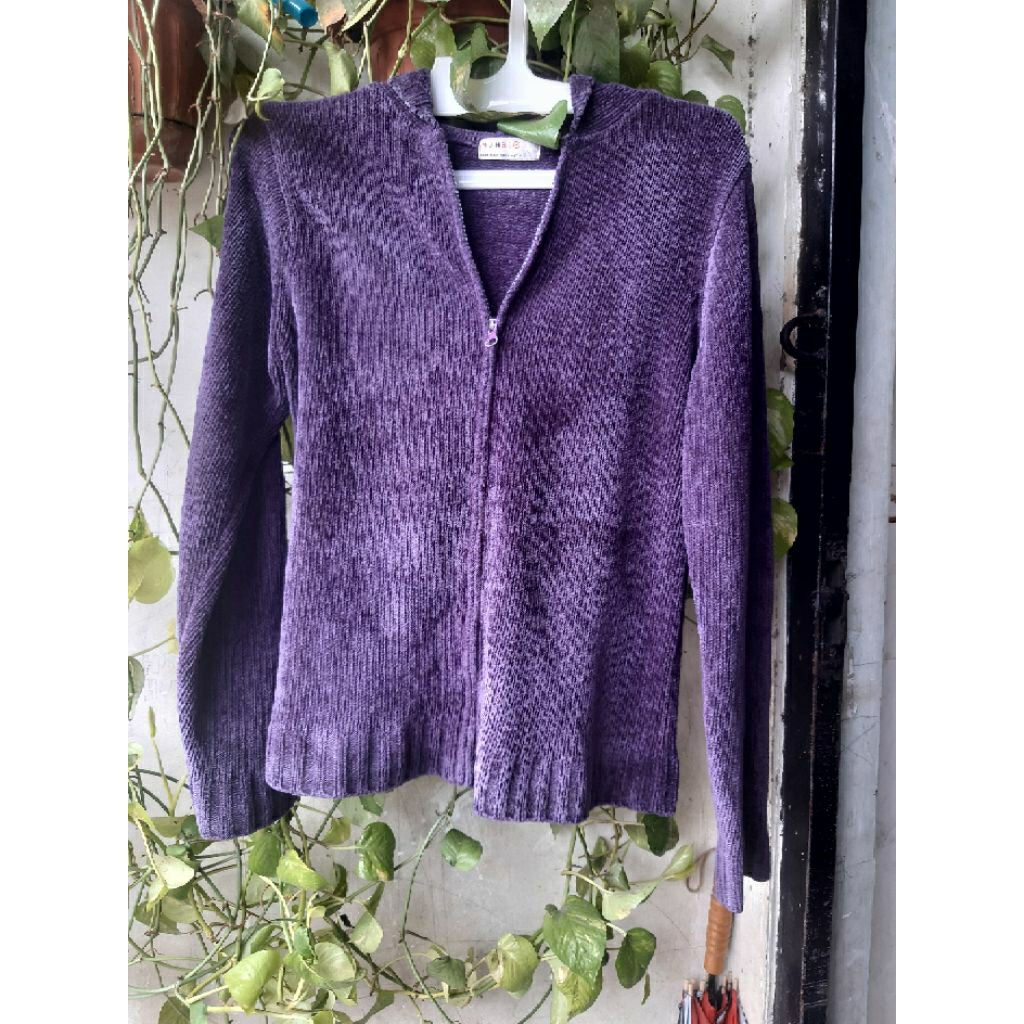 cardigan/sweather/mantel rajut  bertopi merk (number61)