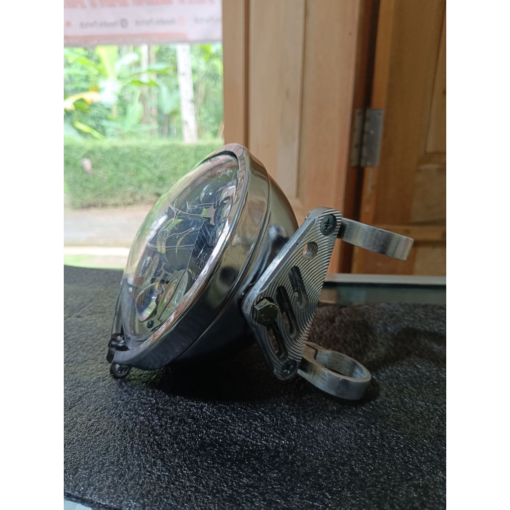 LAMPU DAYMEKER 16 LED 5,7INCH SET BATOK L2G DAN KUPINGAN CNC CB GL MP TIGER LAMPU DAYMEKER SENJA BIR