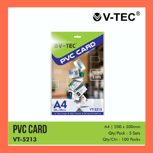 V-Tec PVC CARD VT-5213 5 SET - Kertas PVC ID CARD