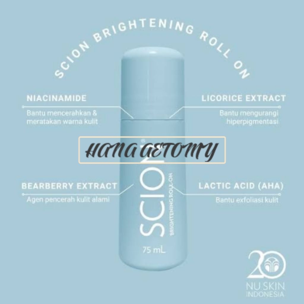 1 pcs Roll on deodorant pencerah kulit ketiak skin nu