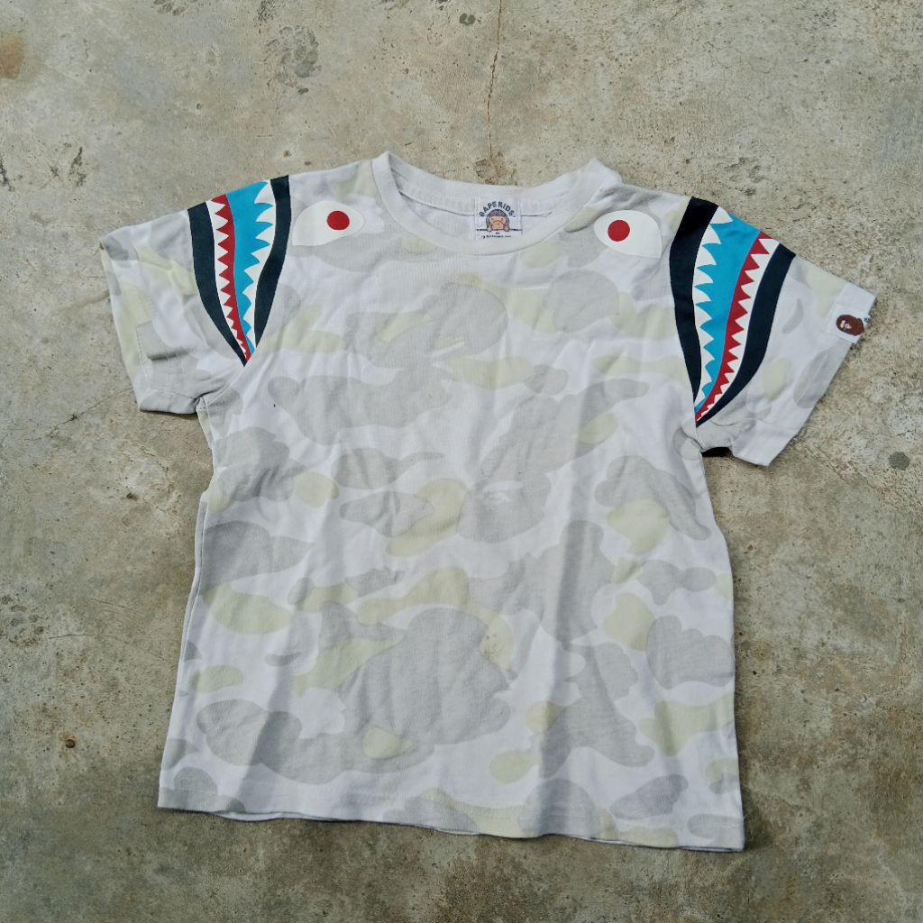 authentic Bape camo shark city glow in the dark reflective kids