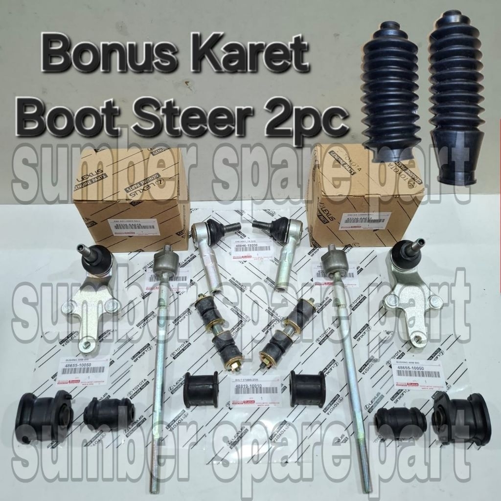 [Full set] Paket Kaki kaki Depan Toyota Soluna Starlet Thn 1997 1998 1999 2000 2001 Bonus Boot steer