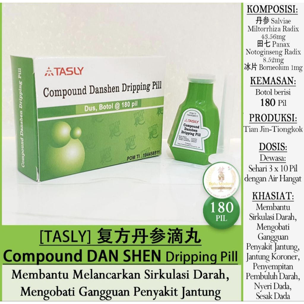 Compound Danshen Dripping pill / Fufang Dan Shen Di wan ORIGINAL IMPORT 100% TERPECAYA