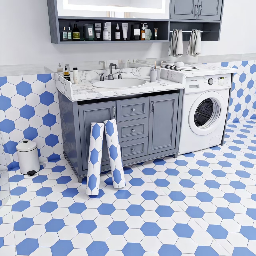 Wallpaper Lantai Stiker Dinding Lantai Wallpaper Kamar Mandi Tahan Air Wallpaper Dapur Tahan Air