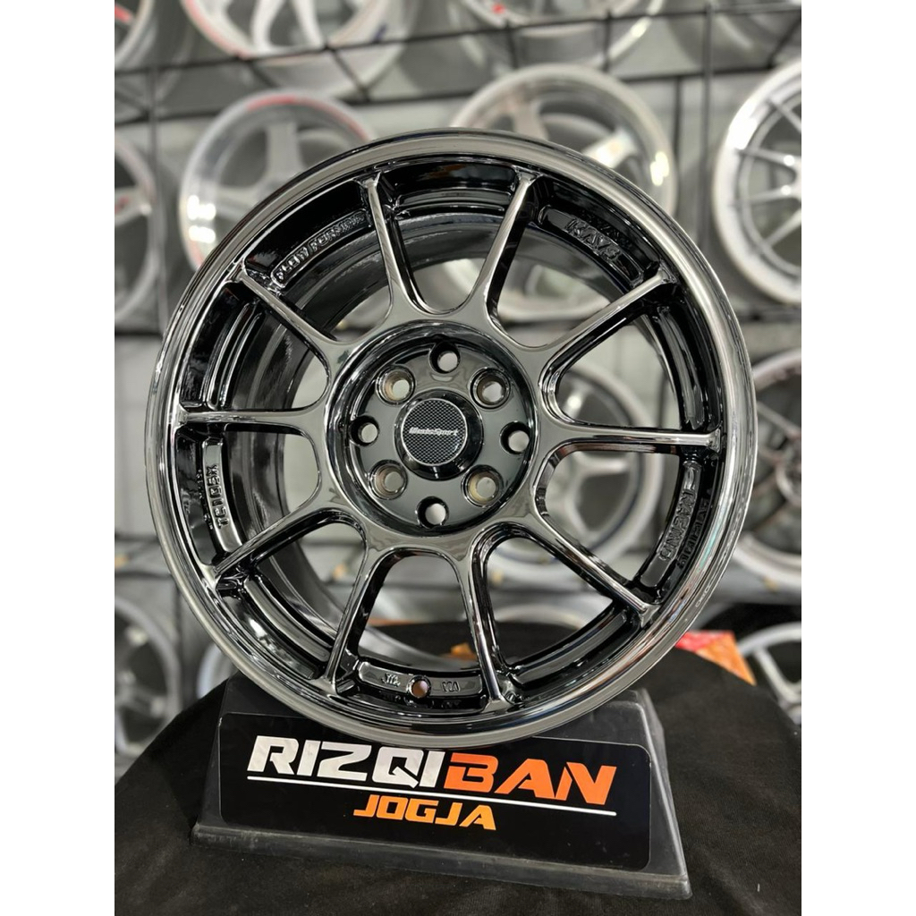 velg wedsport tc105 r15 black chrome lebar 7 et40 kondisi baru