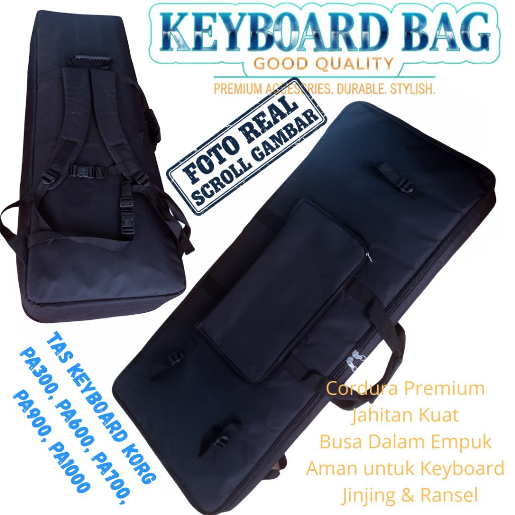 Tas Keyboard Korg PA300 PA600 PA700 PA900 PA1000 Cordura Premium Gigbag Softcase Sarung Keyboard Bun