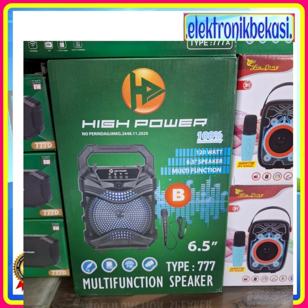 SPEAKER BLUETOOTH HIGH POWER 777 / SPEAKER MINI PORTABEL HIGH POWER 777