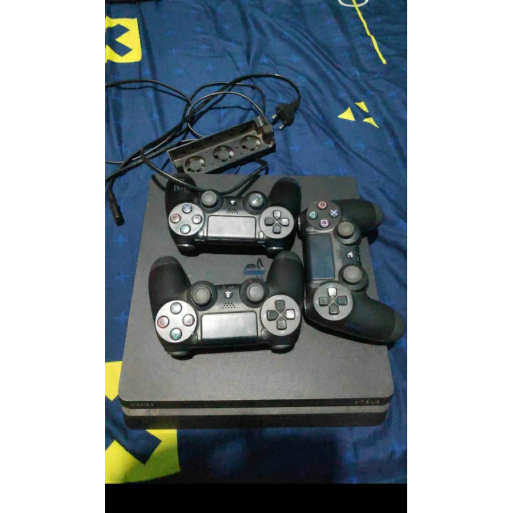 PS 4 SLIM ORI + 3 STIK + FAN + KASET PES2021