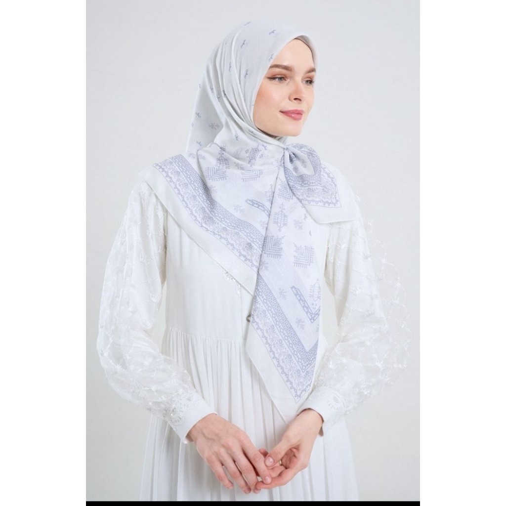 Mandjha Hijab Ivan Gunawan Fashion Original Scarf Noura White,Produksi Noura Black,Istanbul,Azalea,F