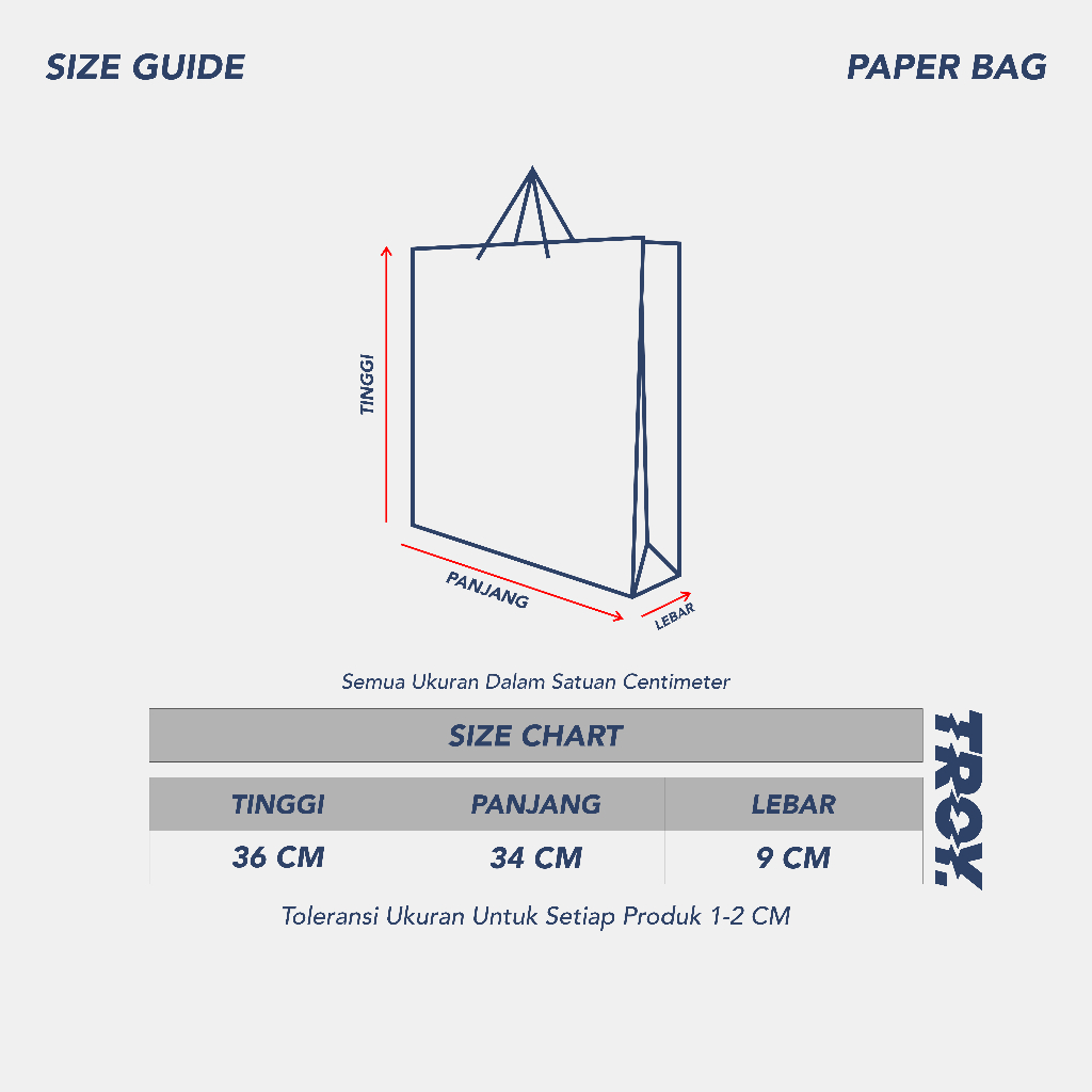 Troy Company Paper Bag Gift Bag Large Black Glossy - Tas Hadiah Tas Souvenir Hitam Glossy PBG 3414